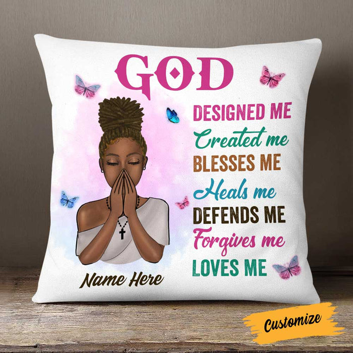 Personalized BWA Girl God Designed Me Pillow NB262 95O58 1