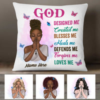 Personalized BWA Girl God Designed Me Pillow NB262 95O58 thumb 1