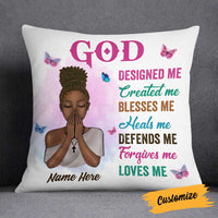 Personalized BWA Girl God Designed Me Pillow NB262 95O58 thumb 1