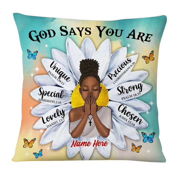 Personalized Daughter God Says You Are Pillow NB263 95O53 1