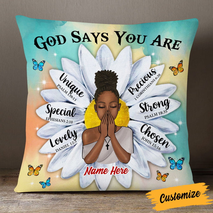 Personalized Daughter God Says You Are Pillow NB263 95O53 1