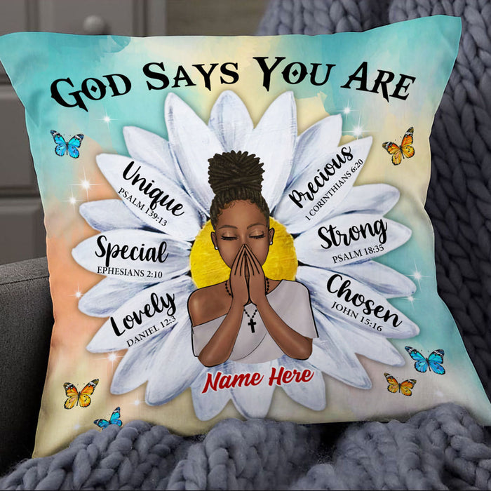 Personalized Daughter God Says You Are Pillow NB263 95O53 1
