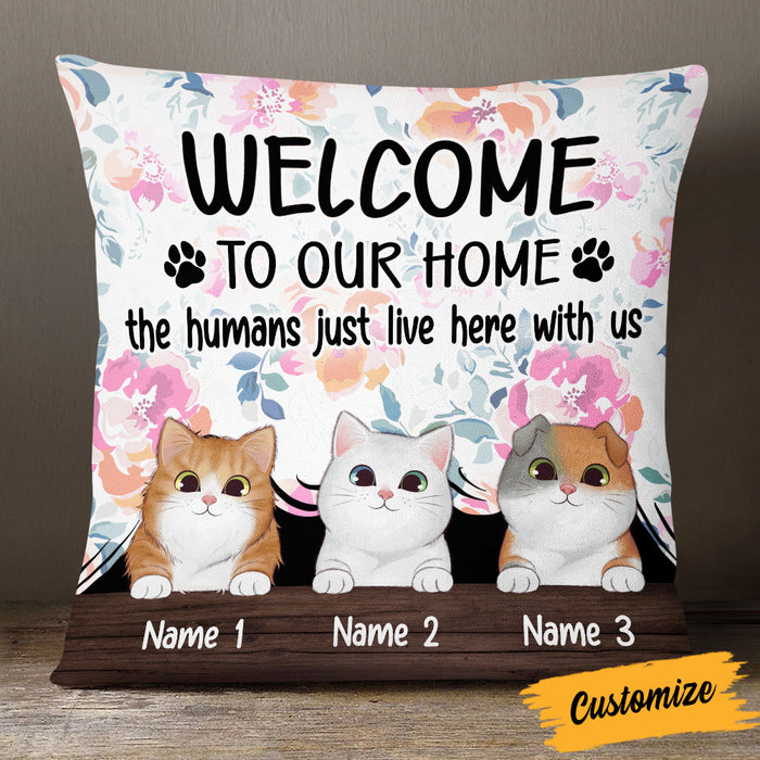 Personalized Cat Welcome To Our Home Pillow NB256 23O53 1