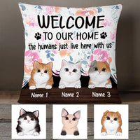 Personalized Cat Welcome To Our Home Pillow NB256 23O53 thumb 1