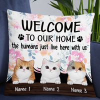 Personalized Cat Welcome To Our Home Pillow NB256 23O53 thumb 1