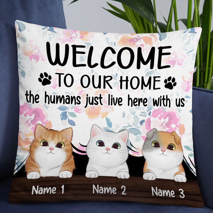 Personalized Cat Welcome To Our Home Pillow NB256 23O53 1