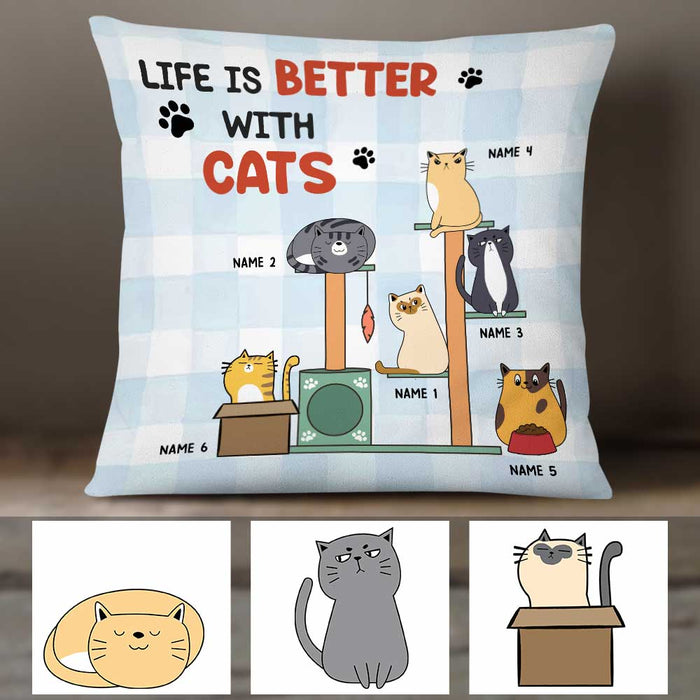 Personalized Life Is Better With Cat Pillow NB261 26O58 1