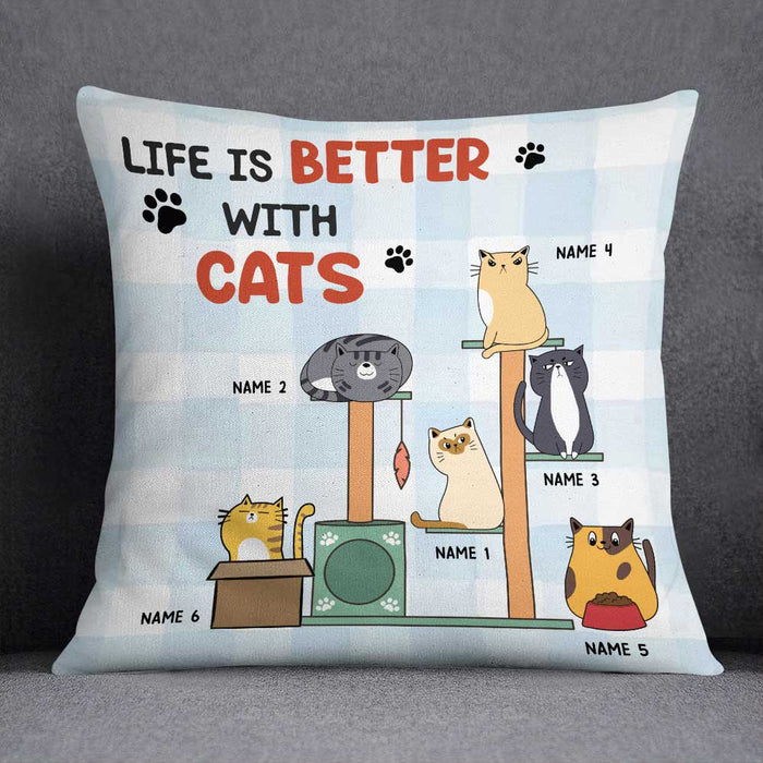 Personalized Life Is Better With Cat Pillow NB261 26O58 1