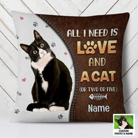 Personalized Cat Is All I Need Photo Pillow NB263 26O47 thumb 1