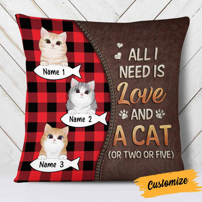 Personalized Cat Is All I Need Pillow NB264 26O57 1