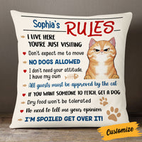 Personalized Cat's Rules Pillow NB261 23O53 thumb 1