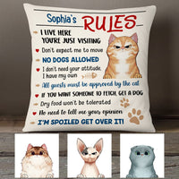 Personalized Cat's Rules Pillow NB261 23O53 thumb 1