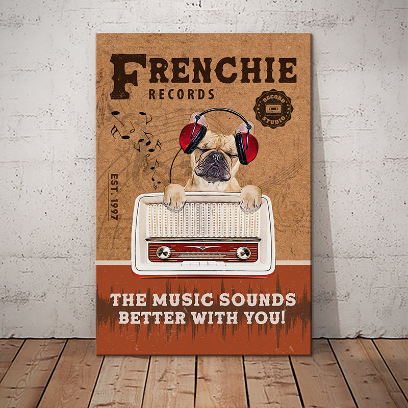 French Bulldog Record Company Canvas FB1101 73O57