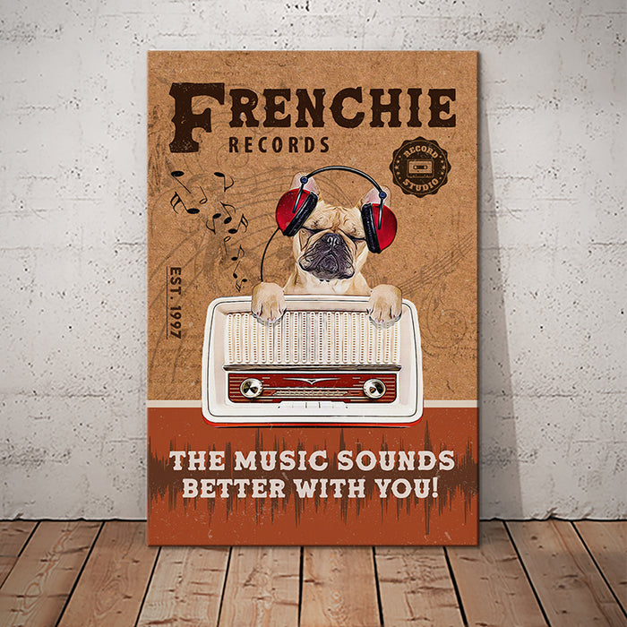 French Bulldog Record Company Canvas FB1101 73O57 1