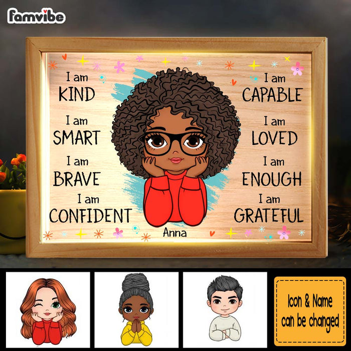 Personalized Gift For Daughter Affirmation I Am Kind Picture Frame Light Box 31505 1