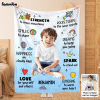 Personalized Inspiring Gift For Grandson Upload Photo Blanket 31435 thumb 1