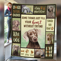 Weimaraner Dog Fleece Blanket MR0602 69O43 thumb 1