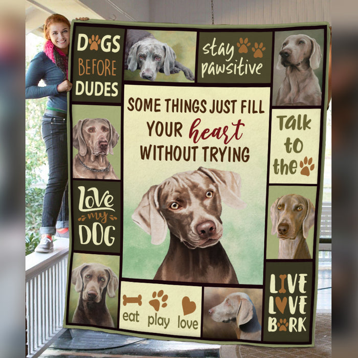 Weimaraner Dog Fleece Blanket MR0602 69O43 1