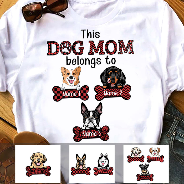 Personalized Dog Mom T Shirt JR231 73O34 1