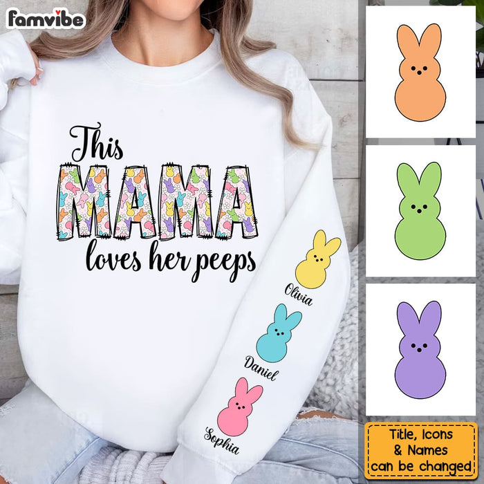 Personalized Gift For Grandma Easter Peeps Unisex Sleeve Printed Standard Sweatshirt 31642 1