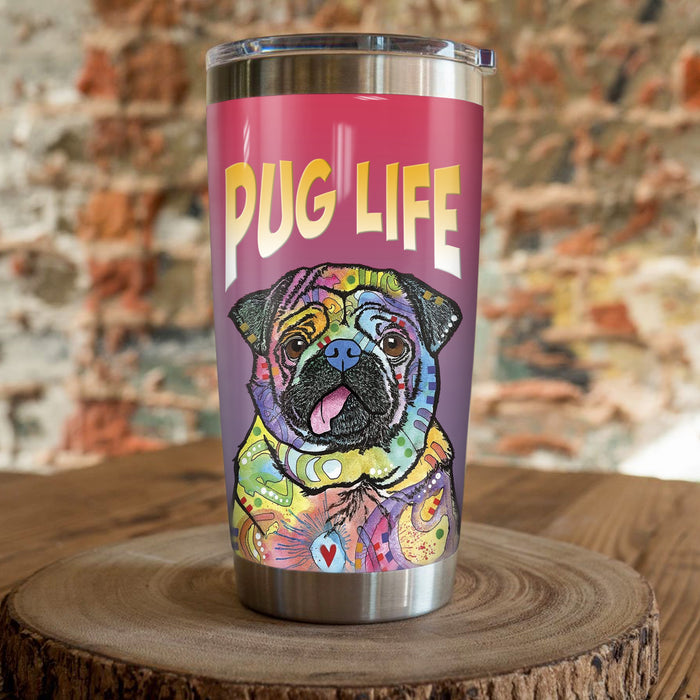 Pug Dog Steel Tumbler 1