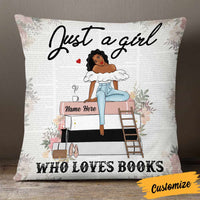 Personalized Just A Girl Who Loves Books Pillow NB273 23O57 thumb 1