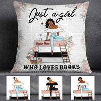 Personalized Just A Girl Who Loves Books Pillow NB273 23O57 thumb 1