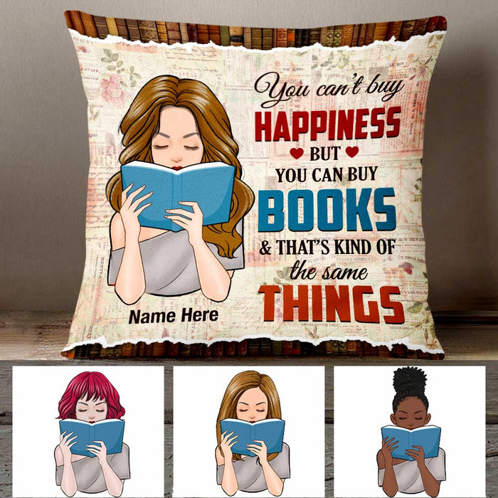 Personalized Girl Book Lover Pillow NB272 87O47 1