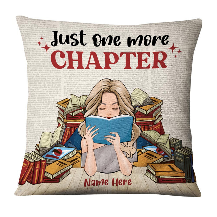 Personalized Just One More Chapter Book Pillow NB274 23O36 1