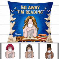 Personalized Book Girl Reading Pillow NB271 95O47 thumb 1