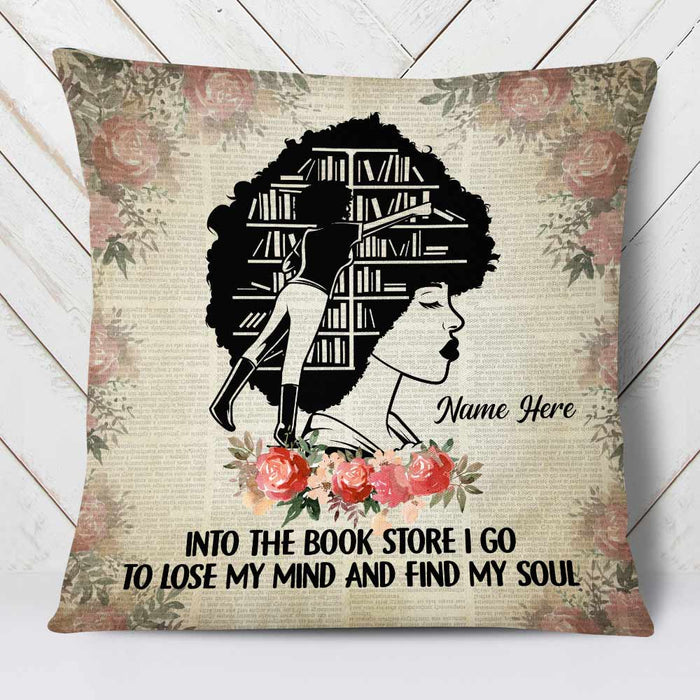 Personalized BWA Into The Book Store I Go Pillow NB271 85O57 1