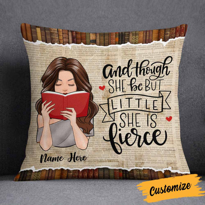 Personalized Though She Be But Little She Is Fierce Book Girl Pillow NB274 85O58 1
