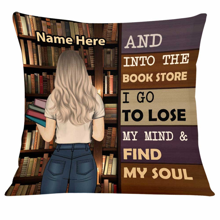 Personalized Into The Book Store I Go Girl Pillow NB272 85O34 1