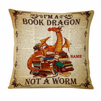 Personalized Book Dragon Not A Worm Pillow NB274 85O47 thumb 1