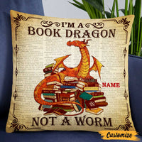 Personalized Book Dragon Not A Worm Pillow NB274 85O47 thumb 1