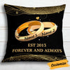 Personalized Couple  Wedding Rings Pillow NB273 81O34 1