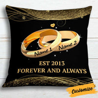 Personalized Couple  Wedding Rings Pillow NB273 81O34 thumb 1