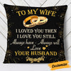 Personalized Couple Husband Wife Wedding Rings Rose Pillow NB292 81O34 1