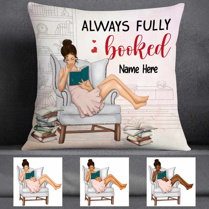 Personalized Book Girl Always Booked Pillow NB272 95O57 1