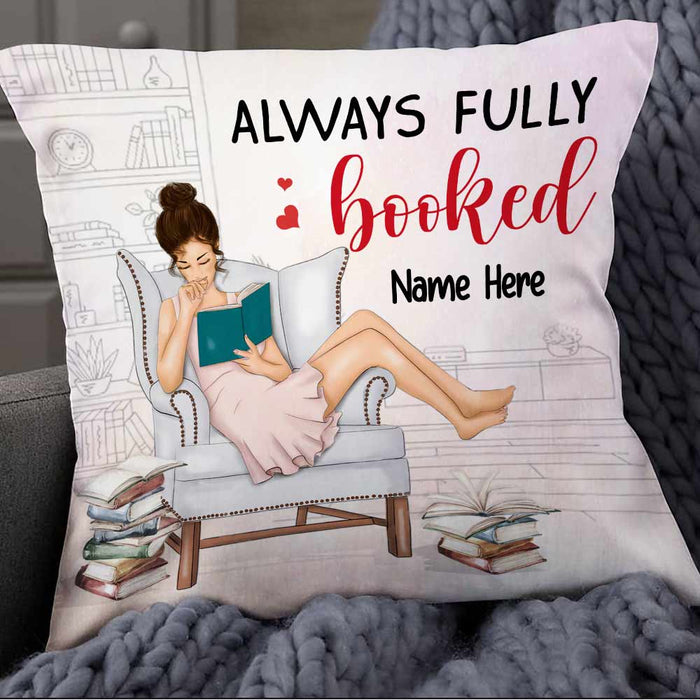 Personalized Book Girl Always Booked Pillow NB272 95O57 1