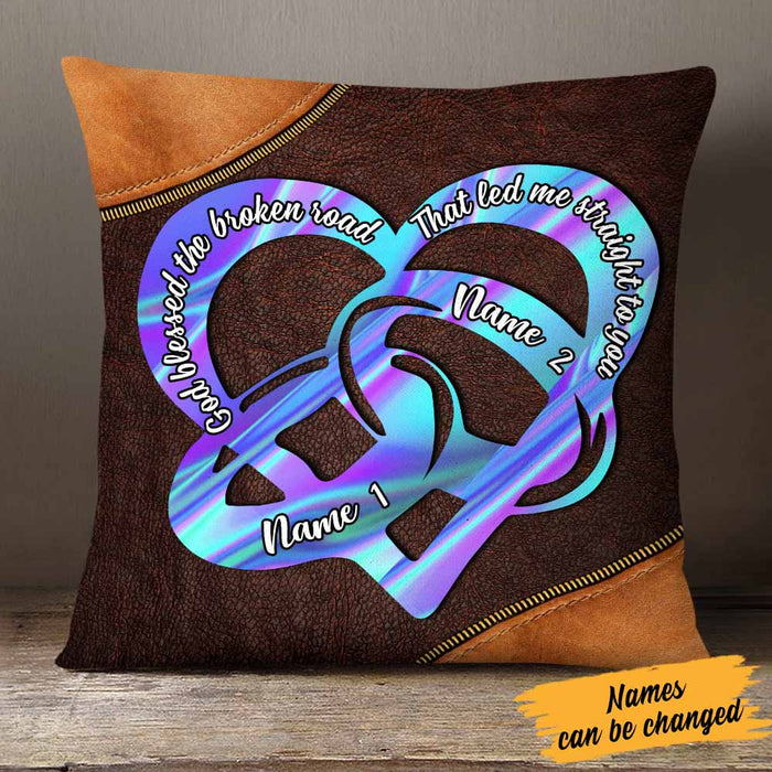 Personalized Couple Ring Heart Pillow NB275 30O58 1