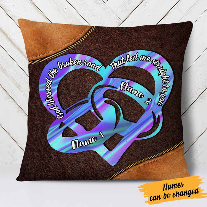 Personalized Couple Ring Heart Pillow NB275 30O58 1