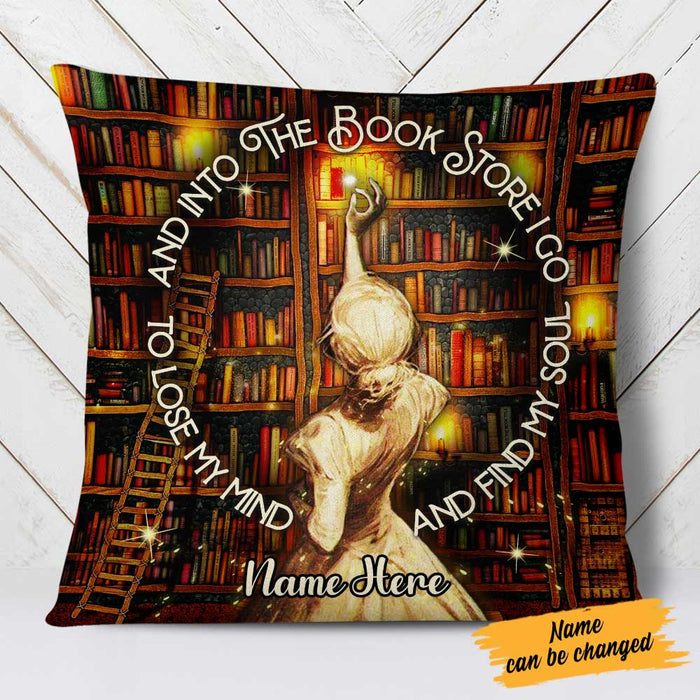 Personalized Into Book Store Girl Pillow NB273 81O58 1