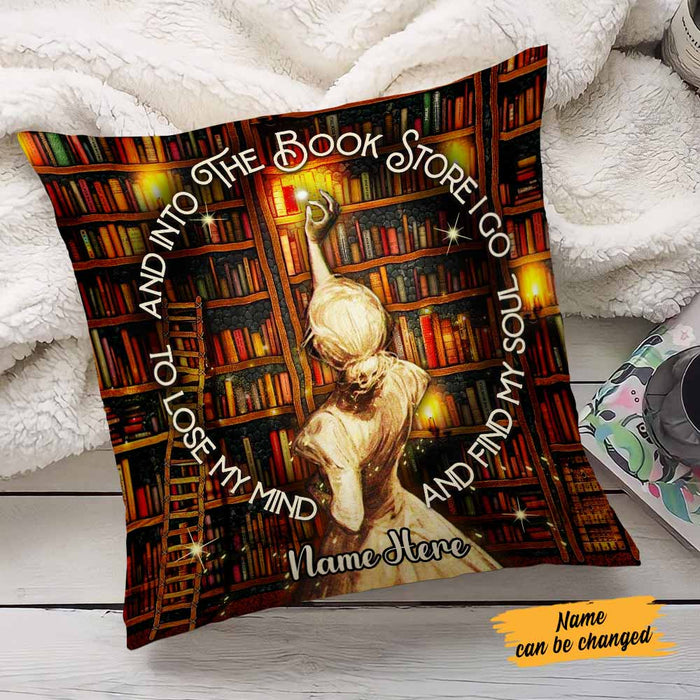 Personalized Into Book Store Girl Pillow NB273 81O58 1