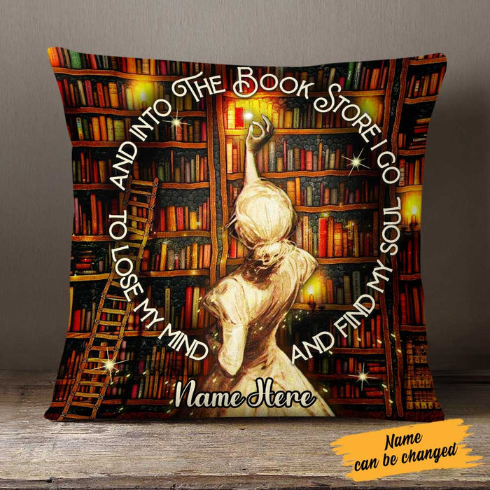 Personalized Into Book Store Girl Pillow NB273 81O58 1