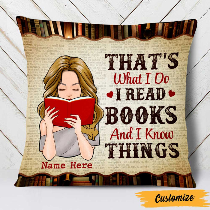 Personalized I Read Books Pillow NB275 23O47 1