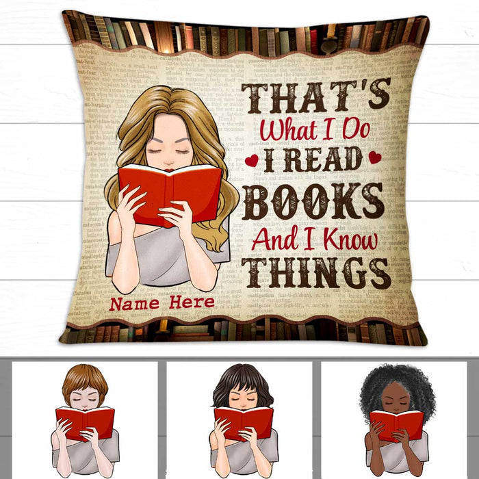Personalized I Read Books Pillow NB275 23O47 1