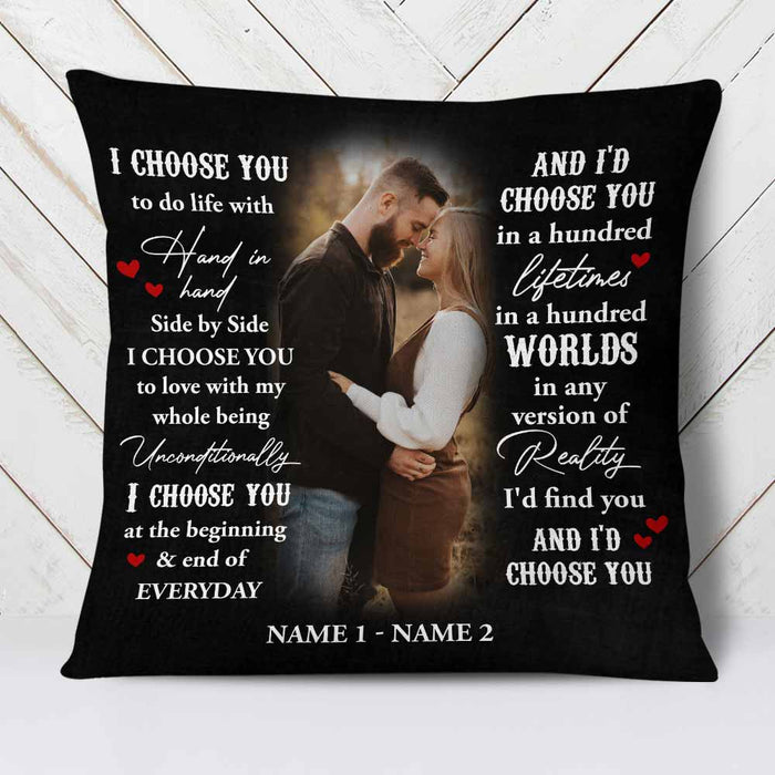 Personalized I Choose You Couple Photo Pillow NB276 23O58 1