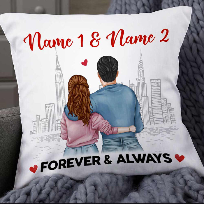 Personalized Couple Forever Always Pillow NB276 30O57 1