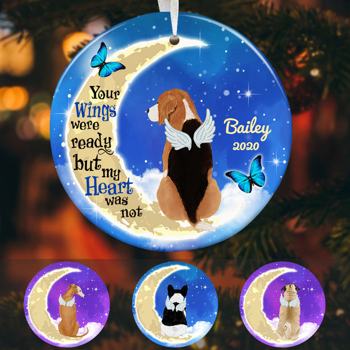 Personalized Your Wings Were Ready Dog Memorial  Ornament OB222 29O47 1